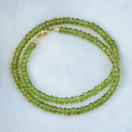 Peridot Necklace -14K