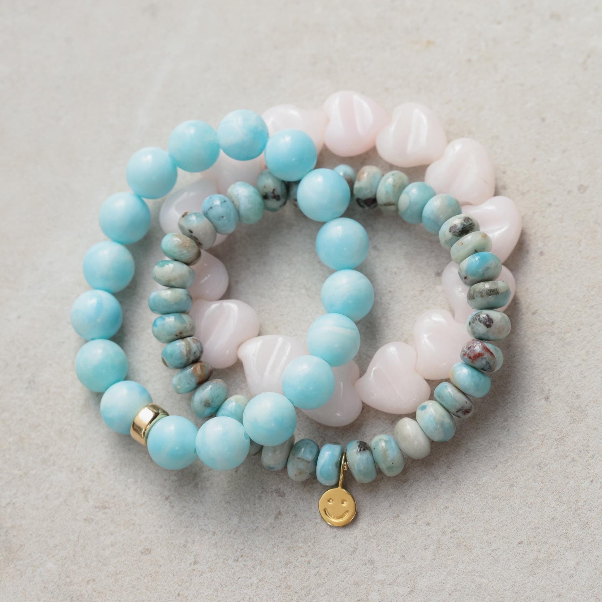 Heart Shaped Pink Mango Calcite Bracelet