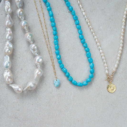 Baroque Pearl Necklace - 14K