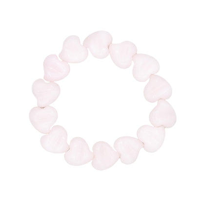 Heart Shaped Pink Mango Calcite Bracelet