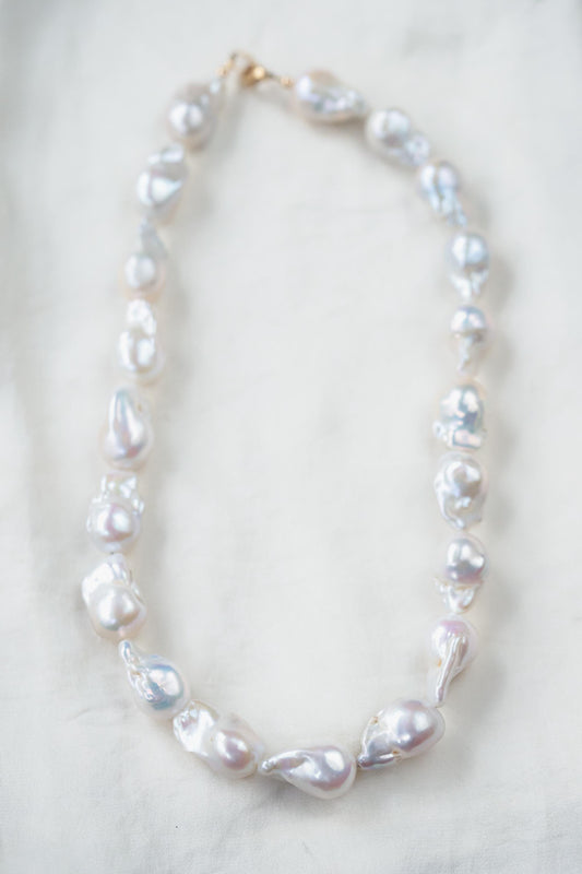 Baroque Pearl Necklace - 14K