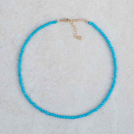 Sleeping Beauty Turquoise Nugget Necklace - 14K