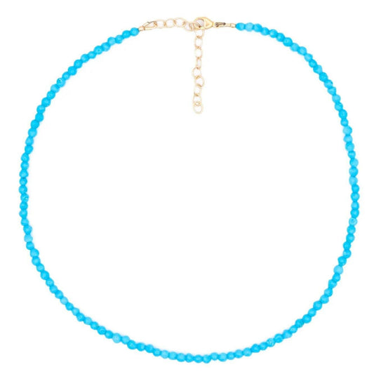 Sleeping Beauty Turquoise Nugget Necklace - 14K