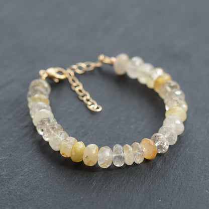 Golden rutilated quartz bracelet
