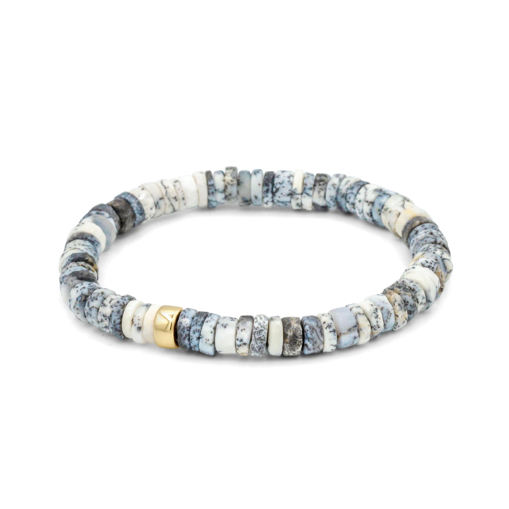 Dendrite Opal Heishi bracelet