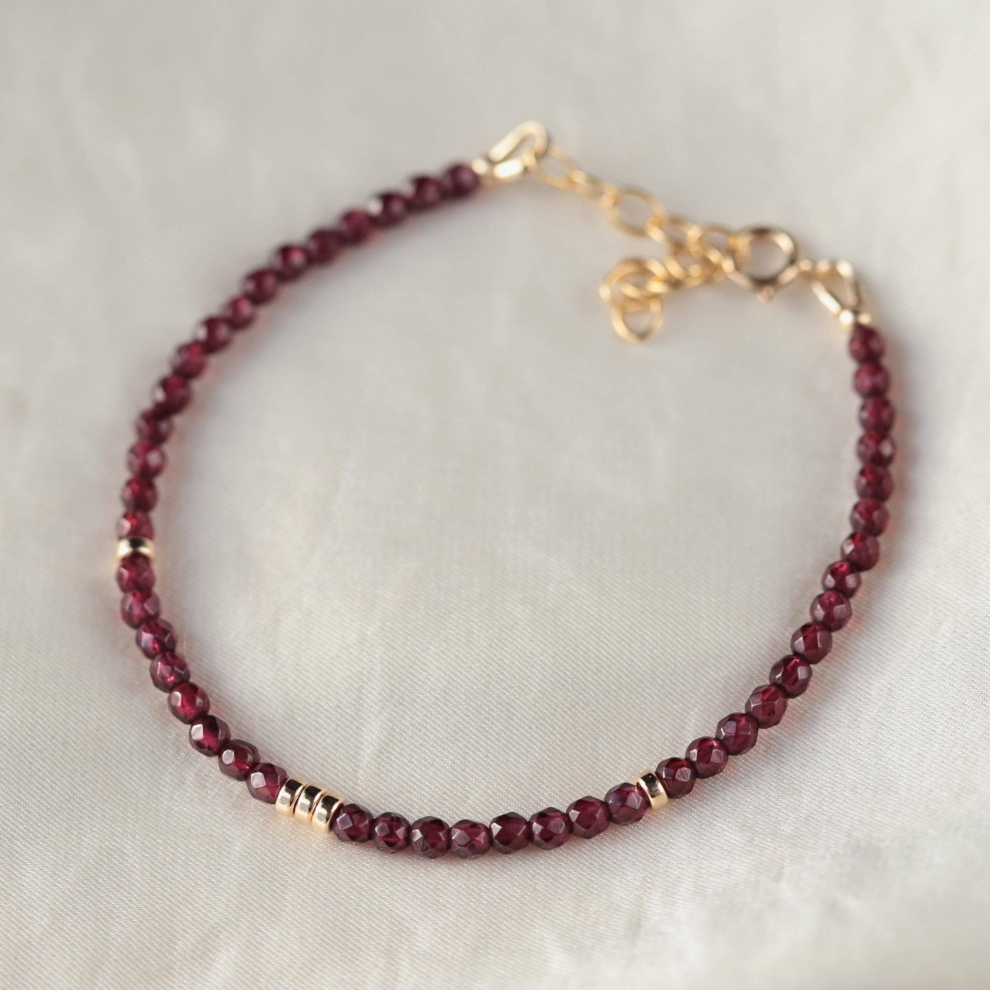 Garnet Bracelet Adjustable