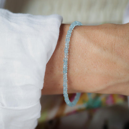 Aquamarine Bracelet - 14K Gold Filled