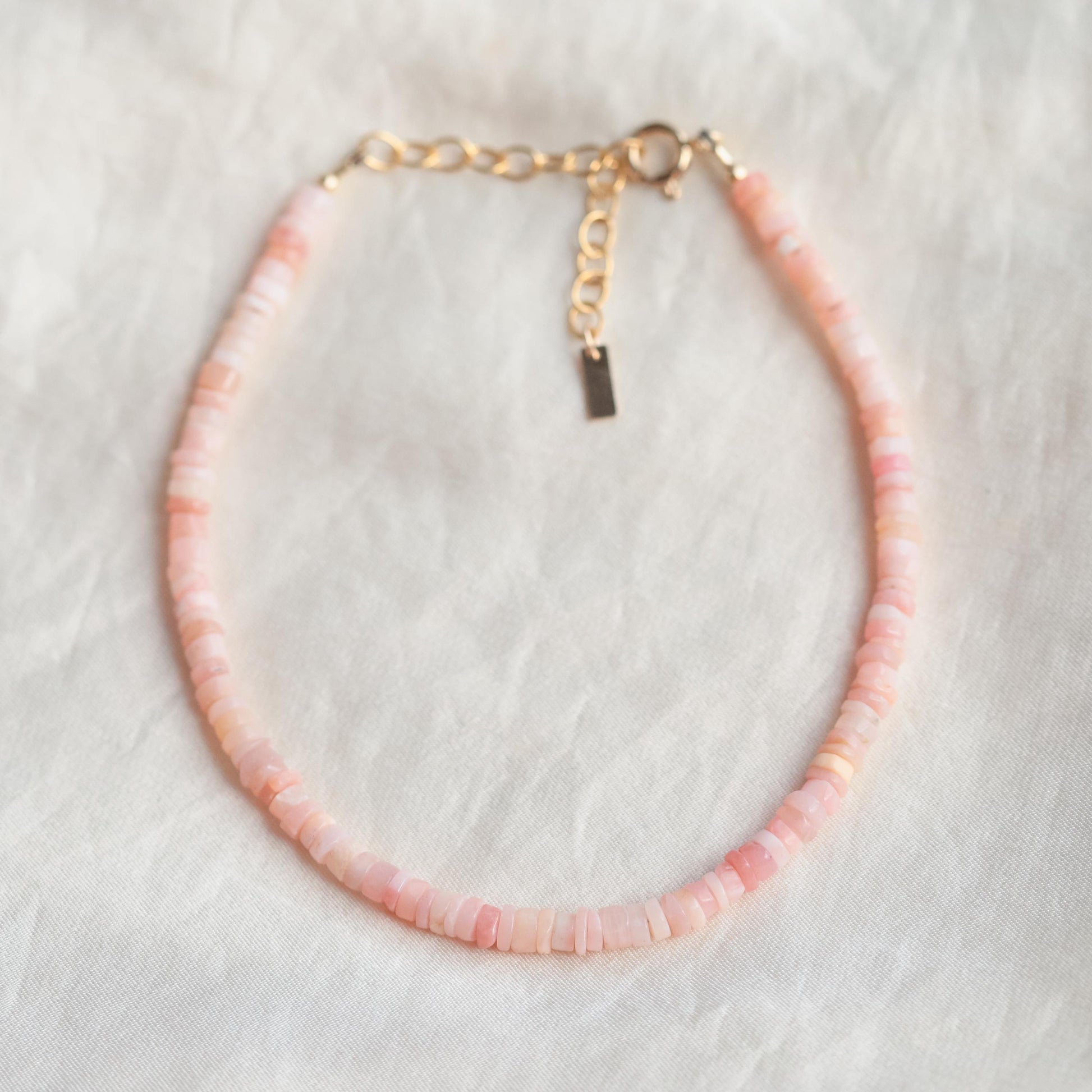 Pink Opal Anklet – Soft, Heart-Centered Beauty