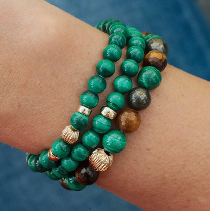 Malachite Bracelet - 14K