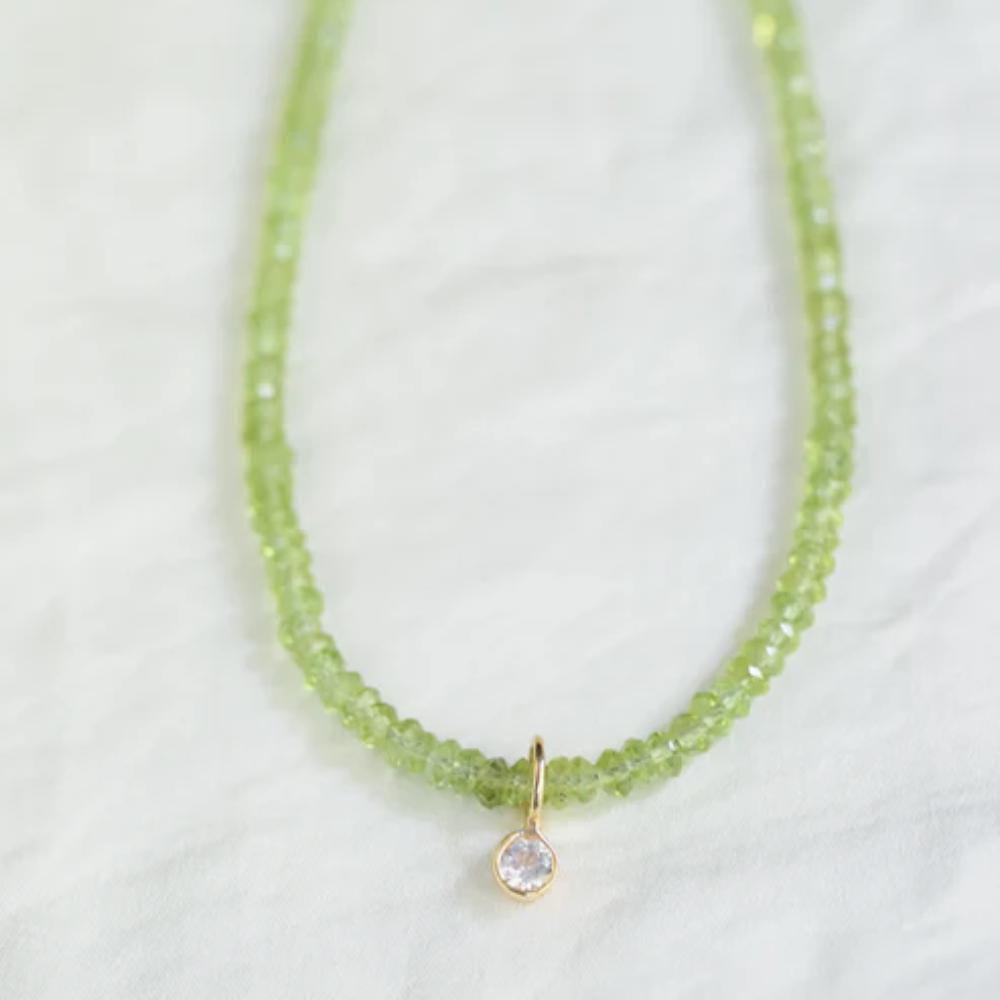 Peridot White Topaz - 14K