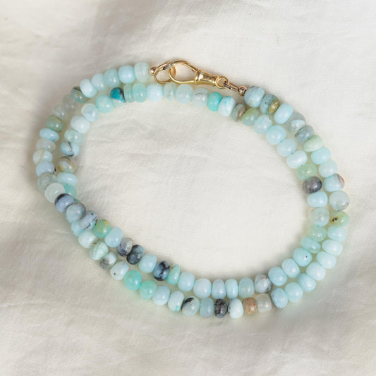 Peruvian opal Necklace | Green opal necklace | Candy opal necklace [ENPP1500] | summer gemstone necklace | green opal necklace