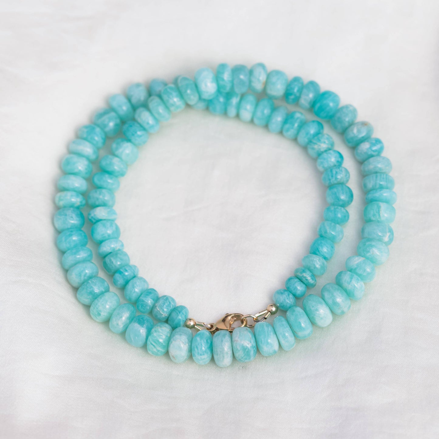 Amazonite Candy Necklace - 14K