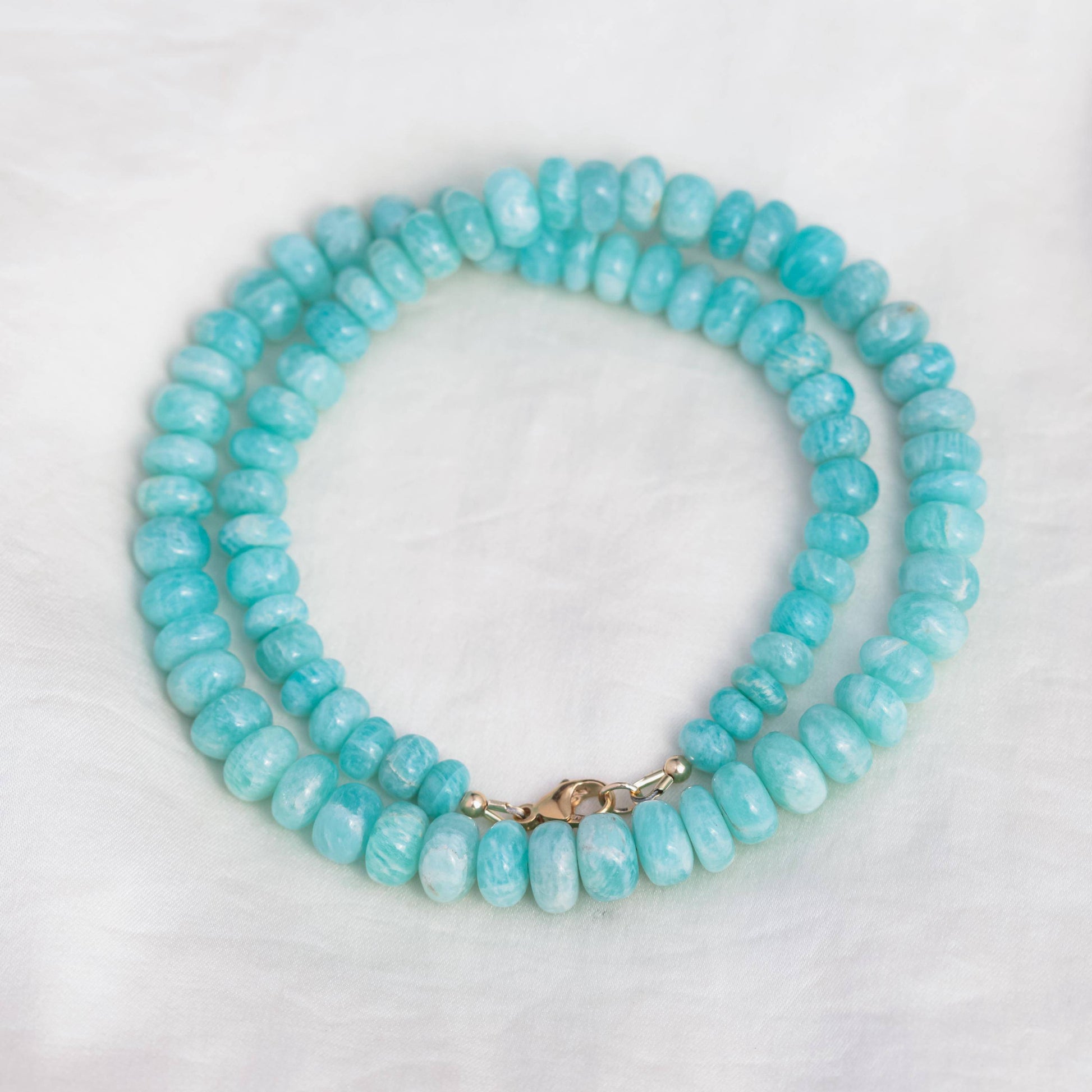 Amazonite Candy Necklace - 14K