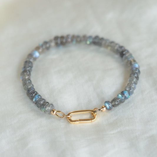 Labradorite Carabiner Bracelet