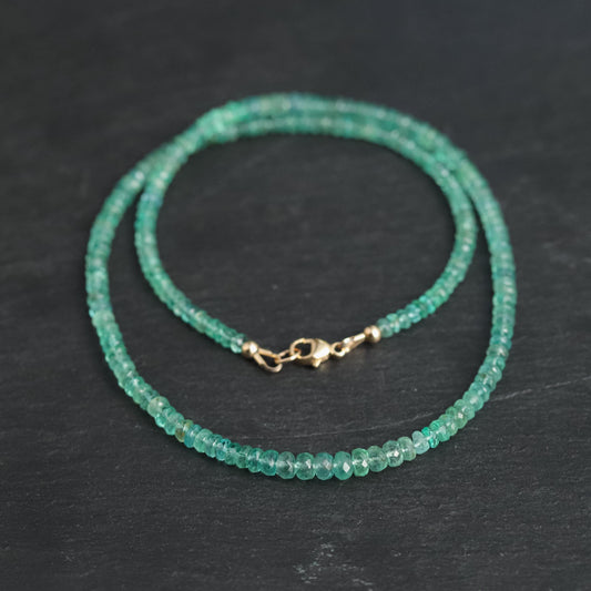 14K Zambian Emerald Necklace