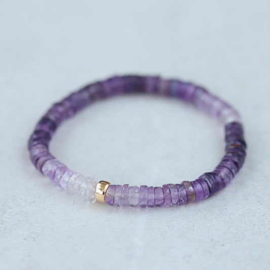 Amethyst Heishi Ombre Bracelet