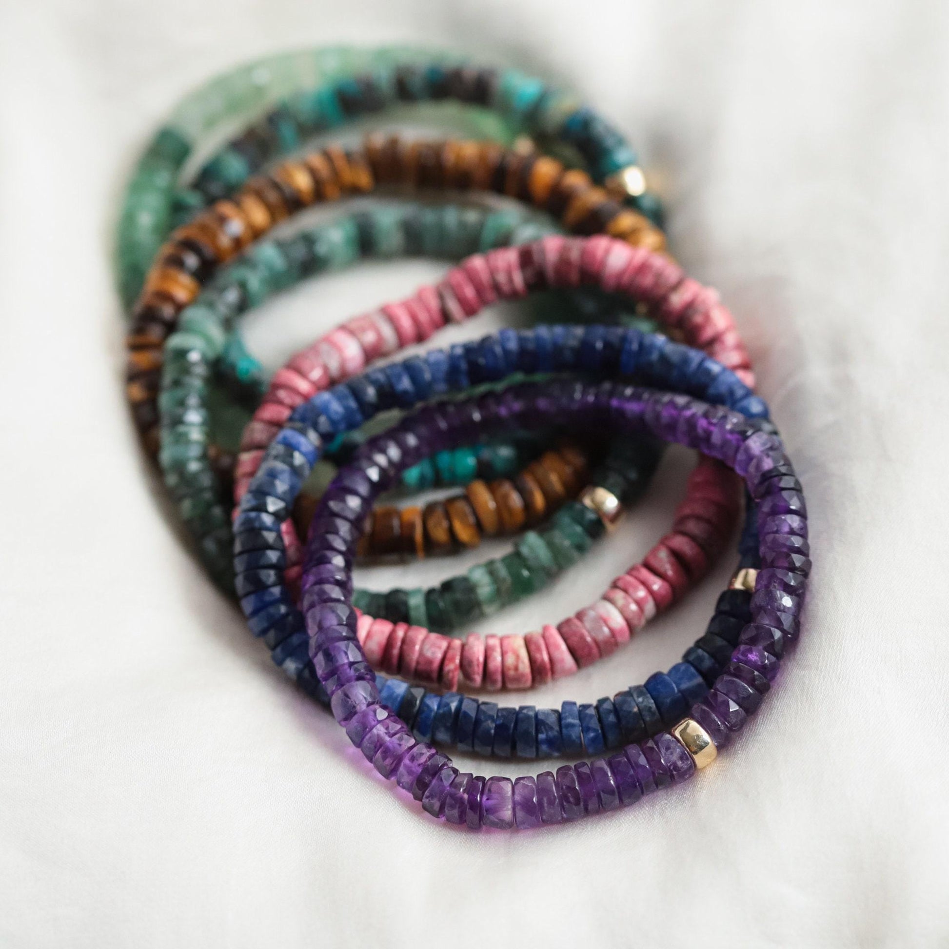 Amethyst Heishi Ombre Bracelet