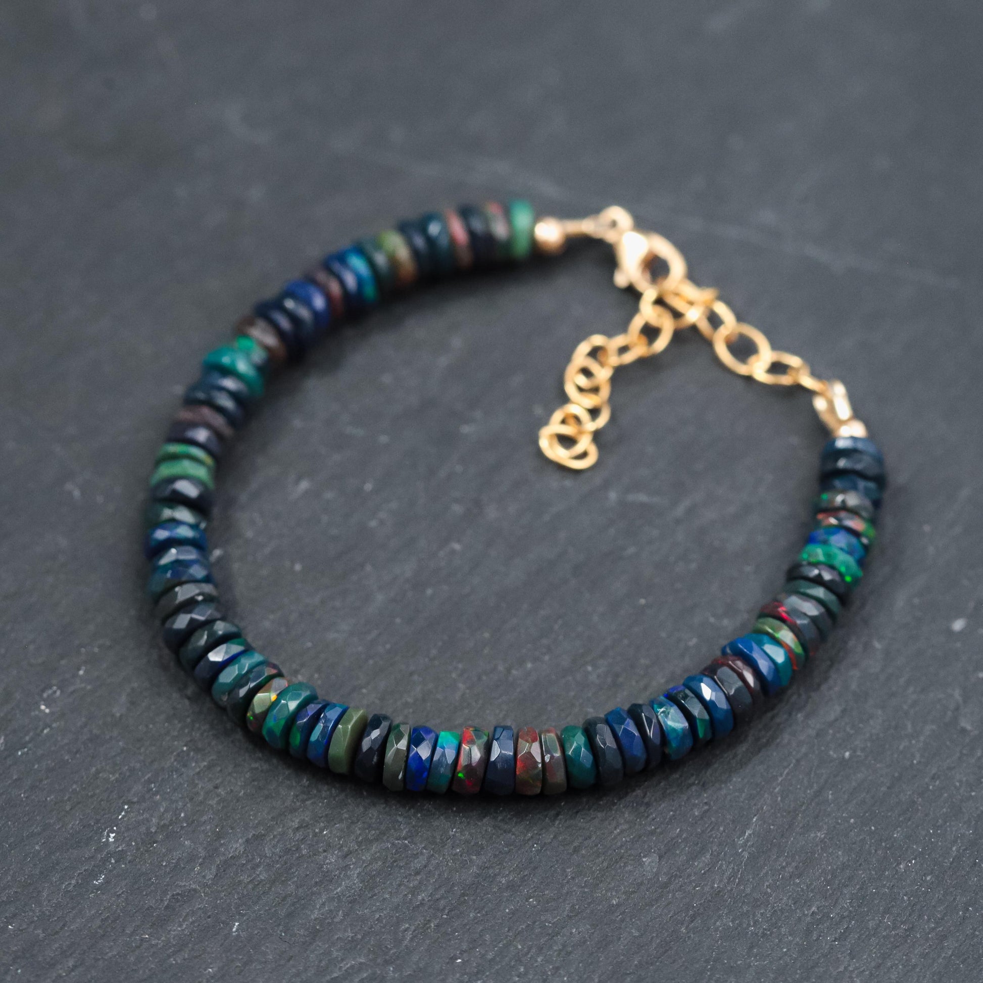Ethiopian black opal bracelet
