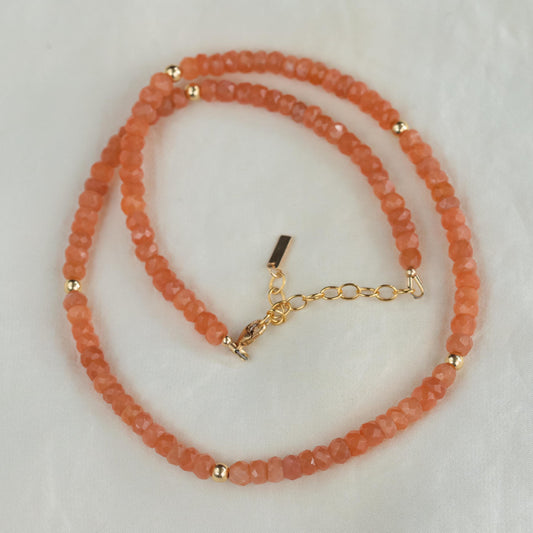 Peach Moonstone necklace