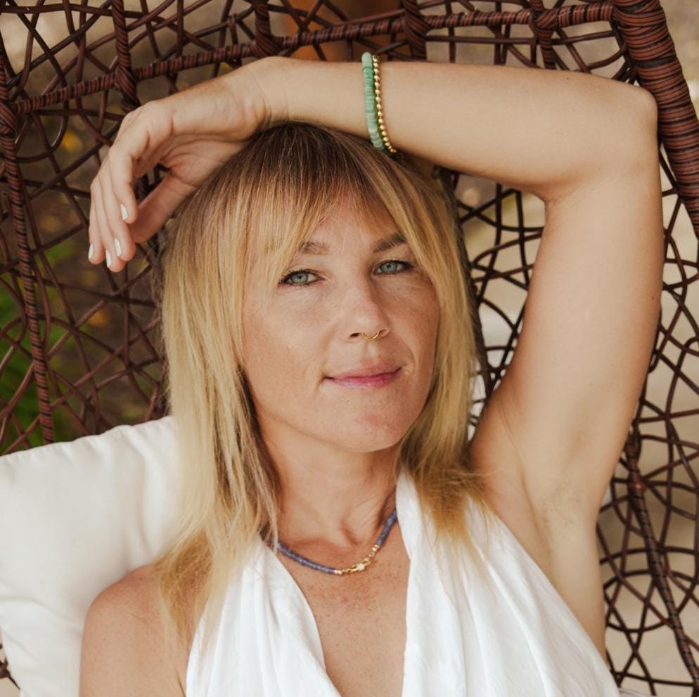 Tanzanite carabiner necklace