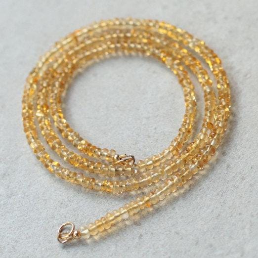 Citrine Sun Carabiner Necklace