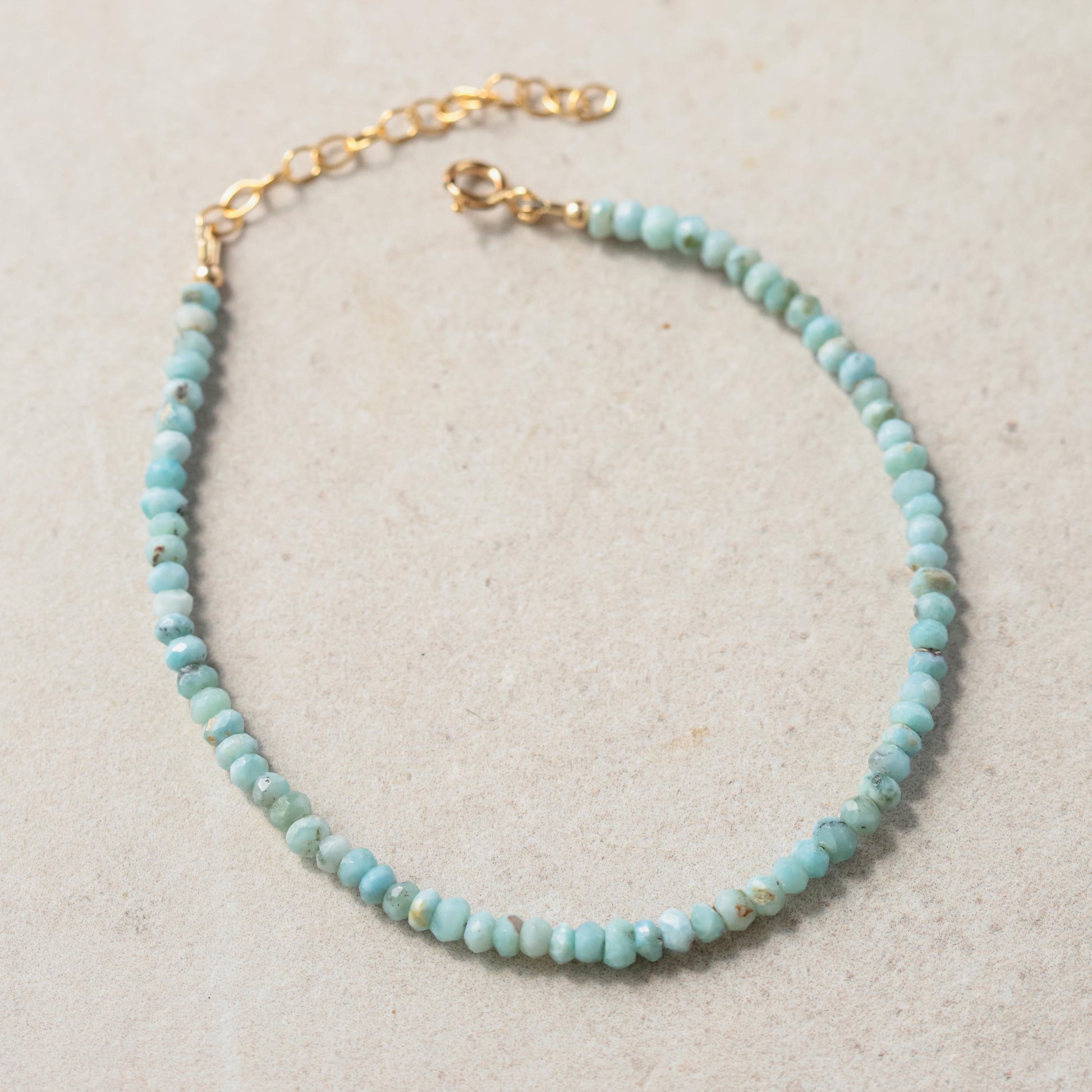 Larimar Anklet - 14K Gold Filled