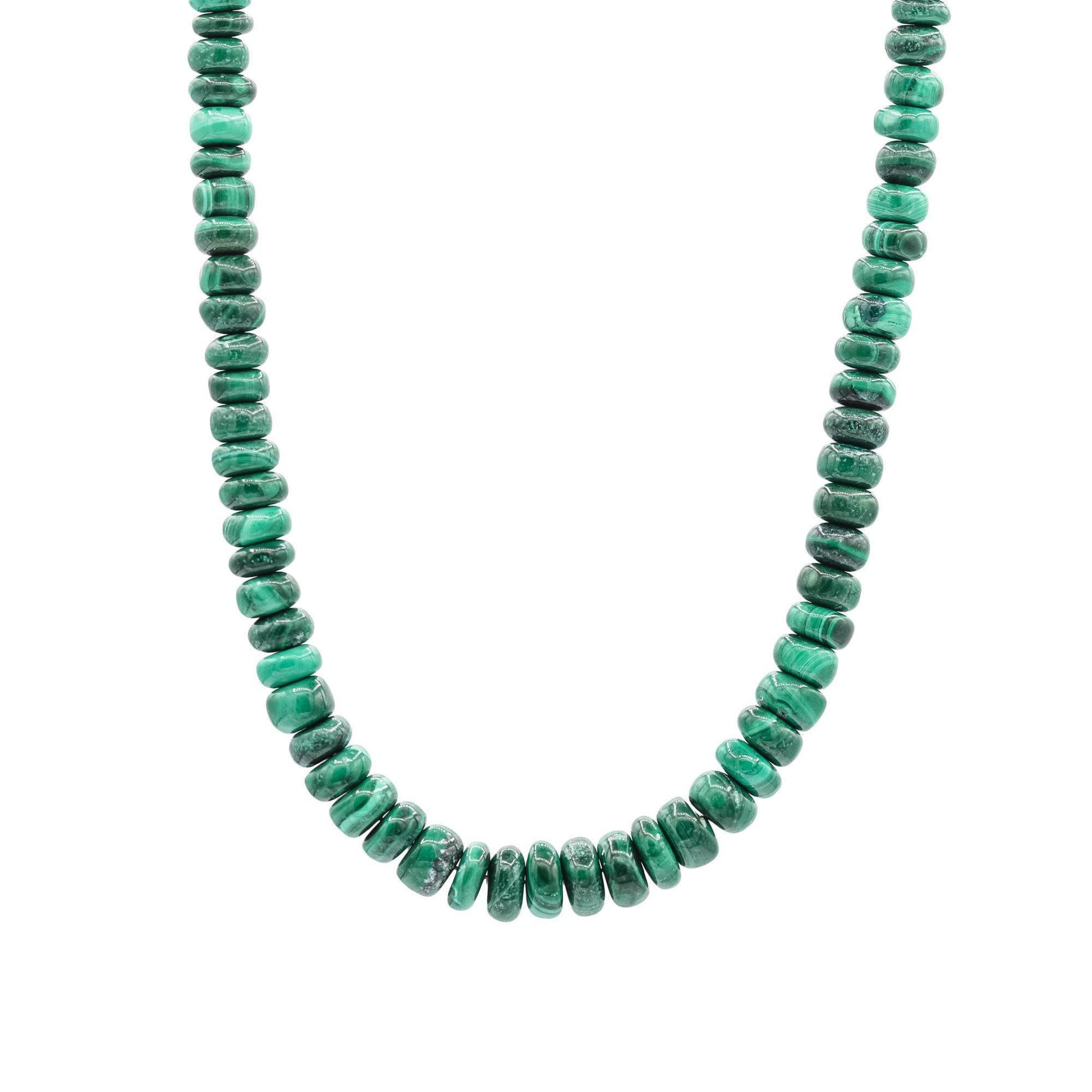 Malachite Smooth Rondel Necklace