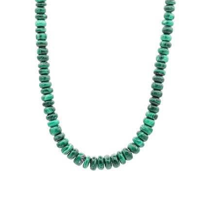 Malachite Smooth Rondel Necklace