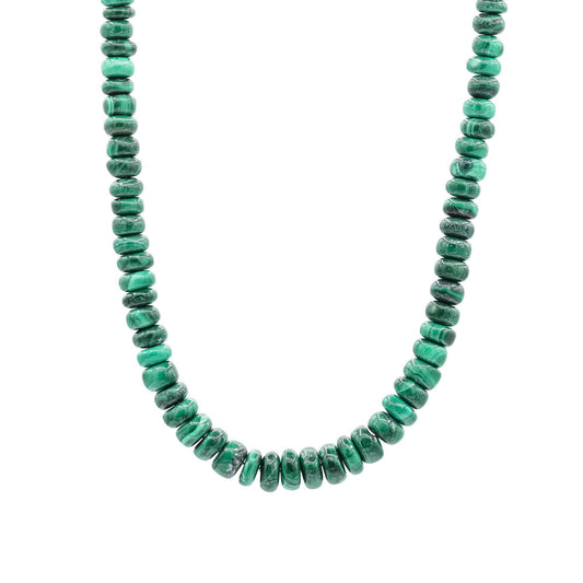 Malachite Smooth Rondel Necklace