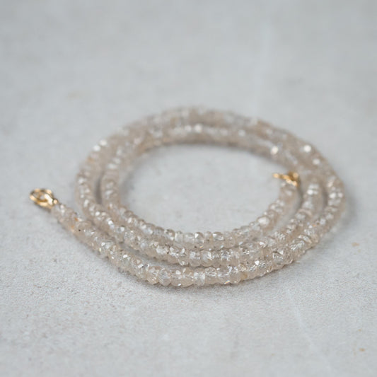 14K GOLD Zircon necklace | AAA+ zircon necklace | beaded zircon jewelry | [ENZM1983] natural zircon beaded necklace for women W