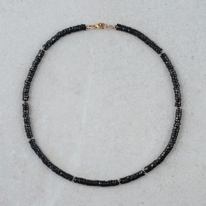 Grounding Black spinel necklace