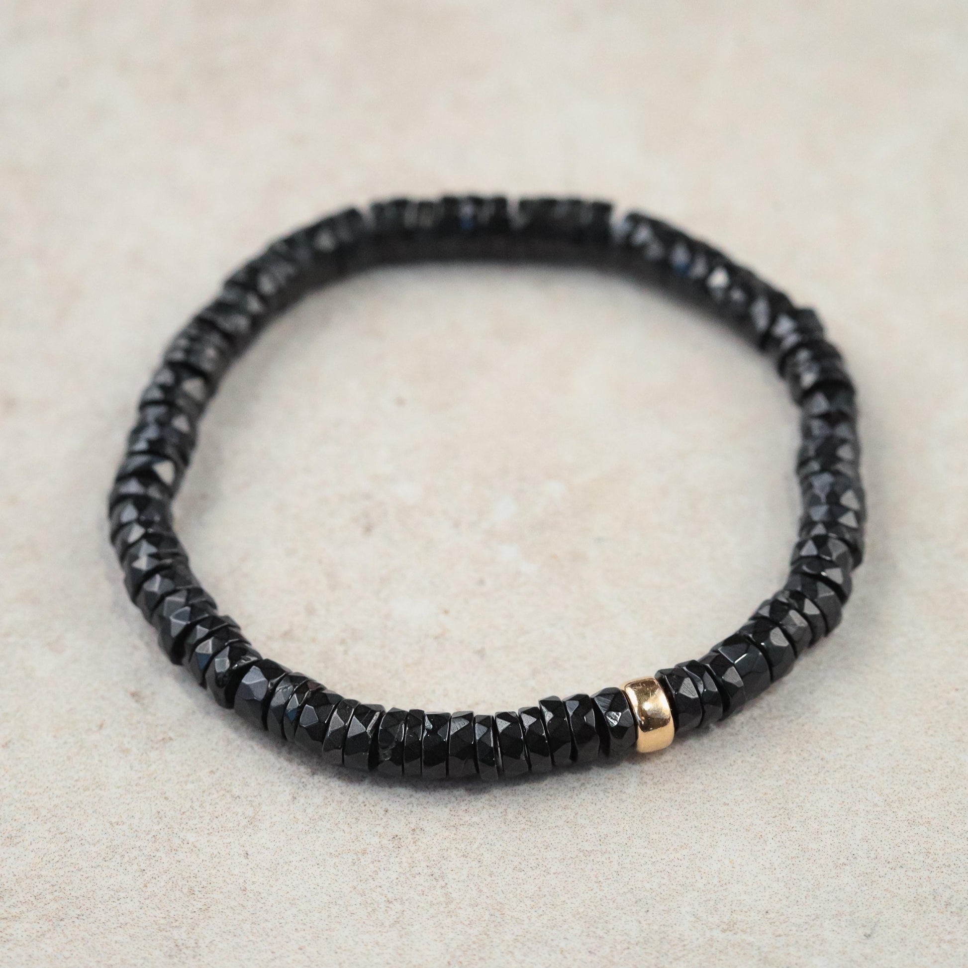 Black Tourmaline Bracelet, FACETED black tourmaline bracelet, [EBTM1578] Genuine Black Tourmaline, Energy Bracelet *BS *W
