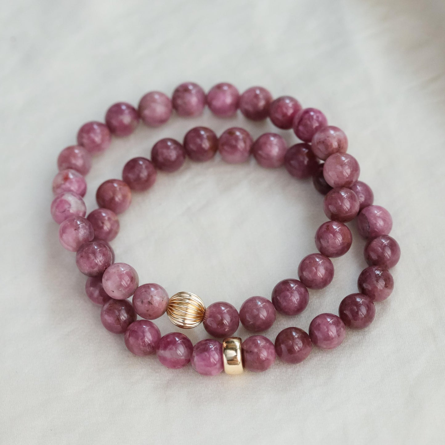Rare Pink Tourmaline Bracelet - 14K