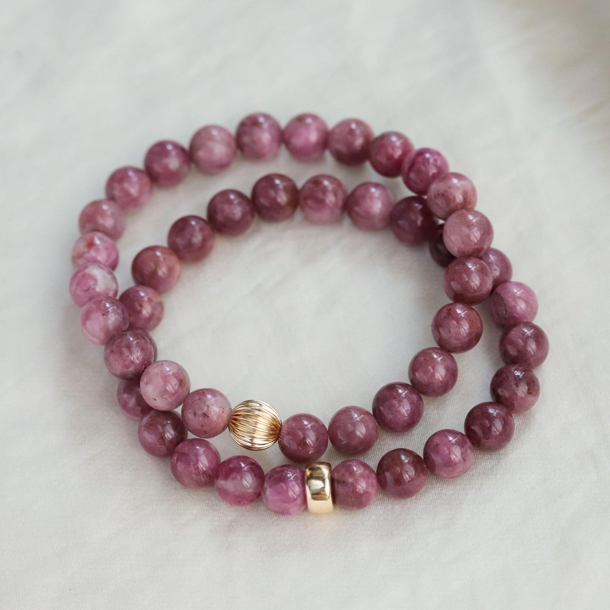 Rare Pink Tourmaline Bracelet - 14K