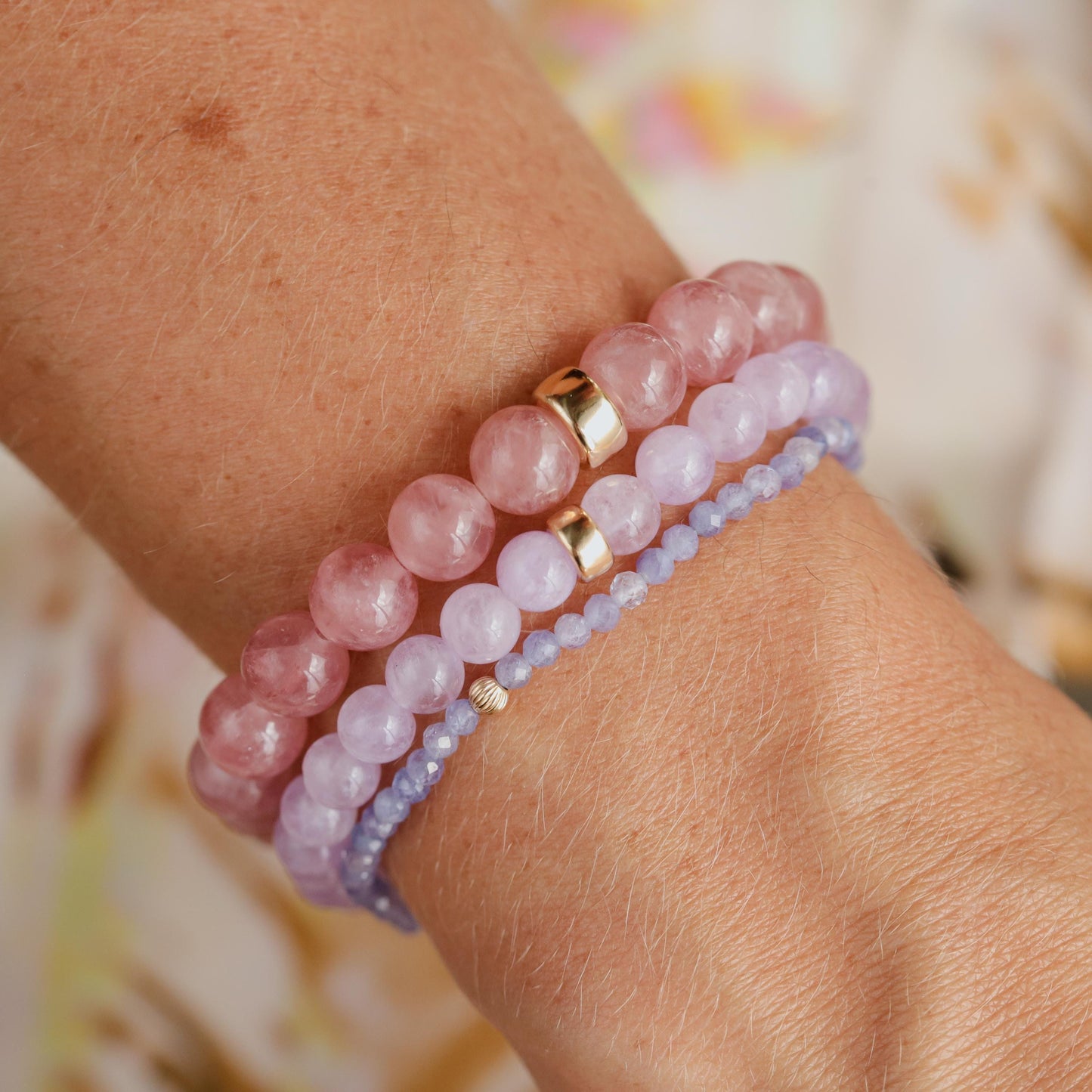 14K GOLD Lavender Amethyst Bracelet 6mm | Soothing lavender amethyst | [EBAM1666] Light purple gemstone bracelet, amethyst birthstone