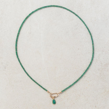 Zambian Emerald Necklace - 14K