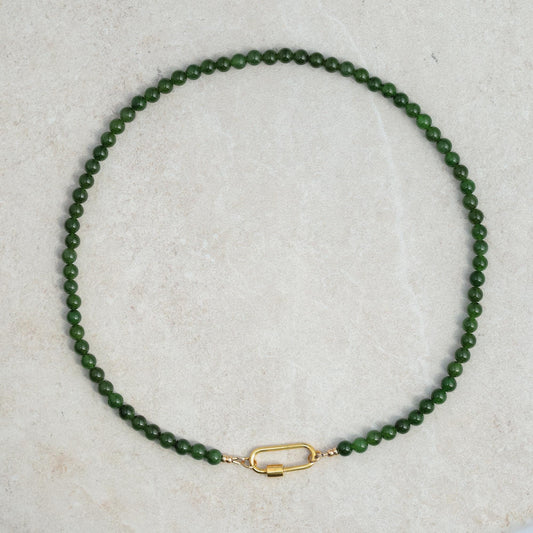 Canadian Jade Necklace | Beaded Jade gemstone necklace | Genuine jade necklace | green jade necklace | Canadian jade necklace 6mm