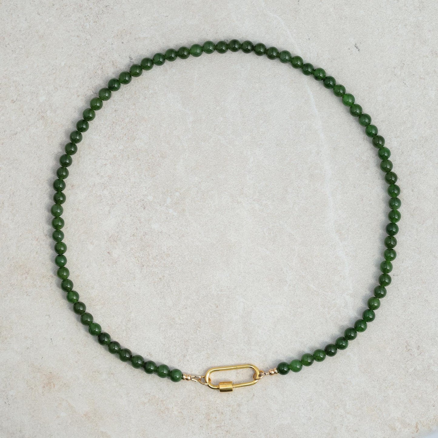 Canadian Jade Carabiner Necklace