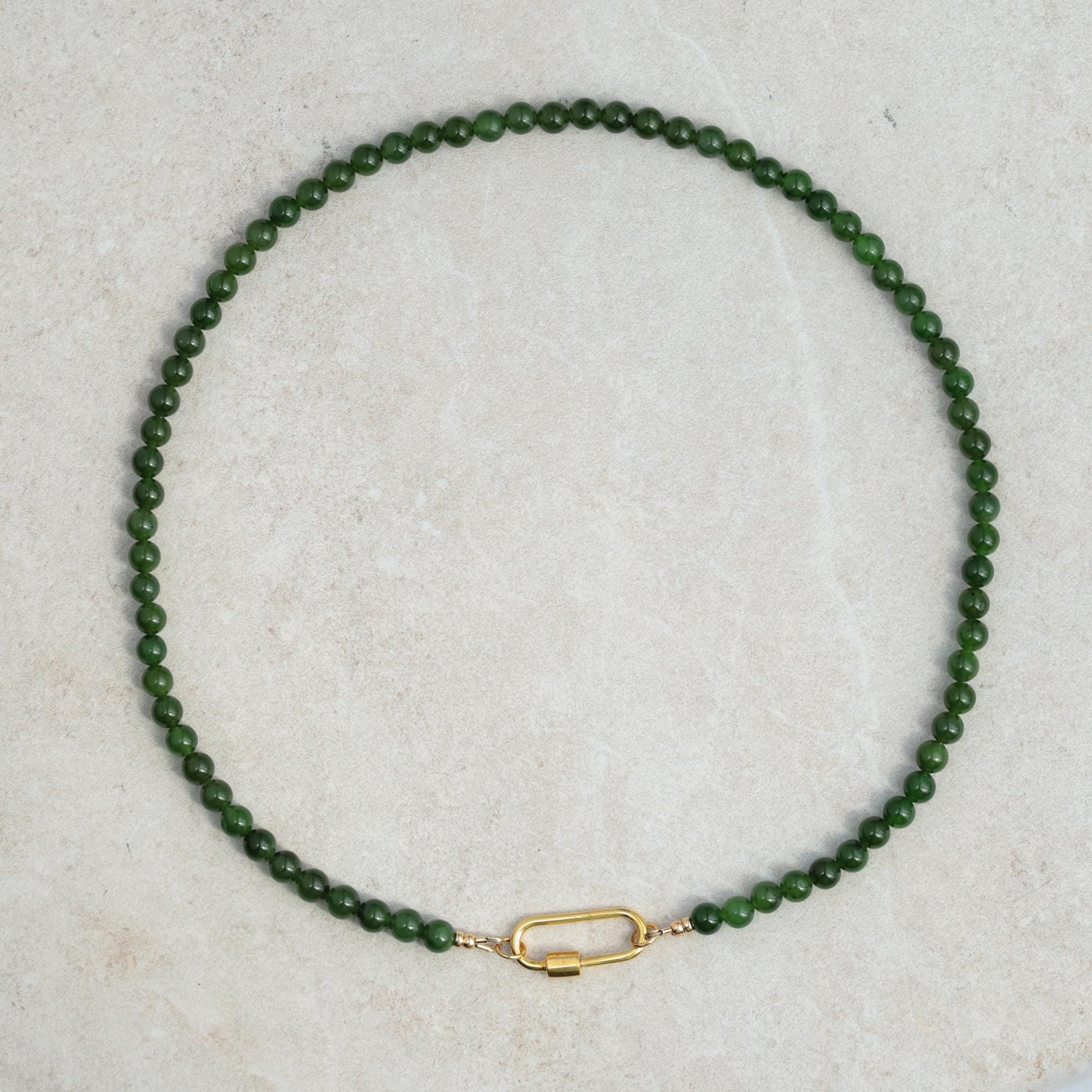 Canadian Jade Carabiner Necklace