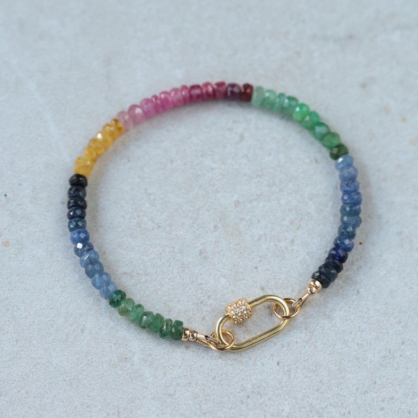 Multi Sapphire Carabiner Bracelet