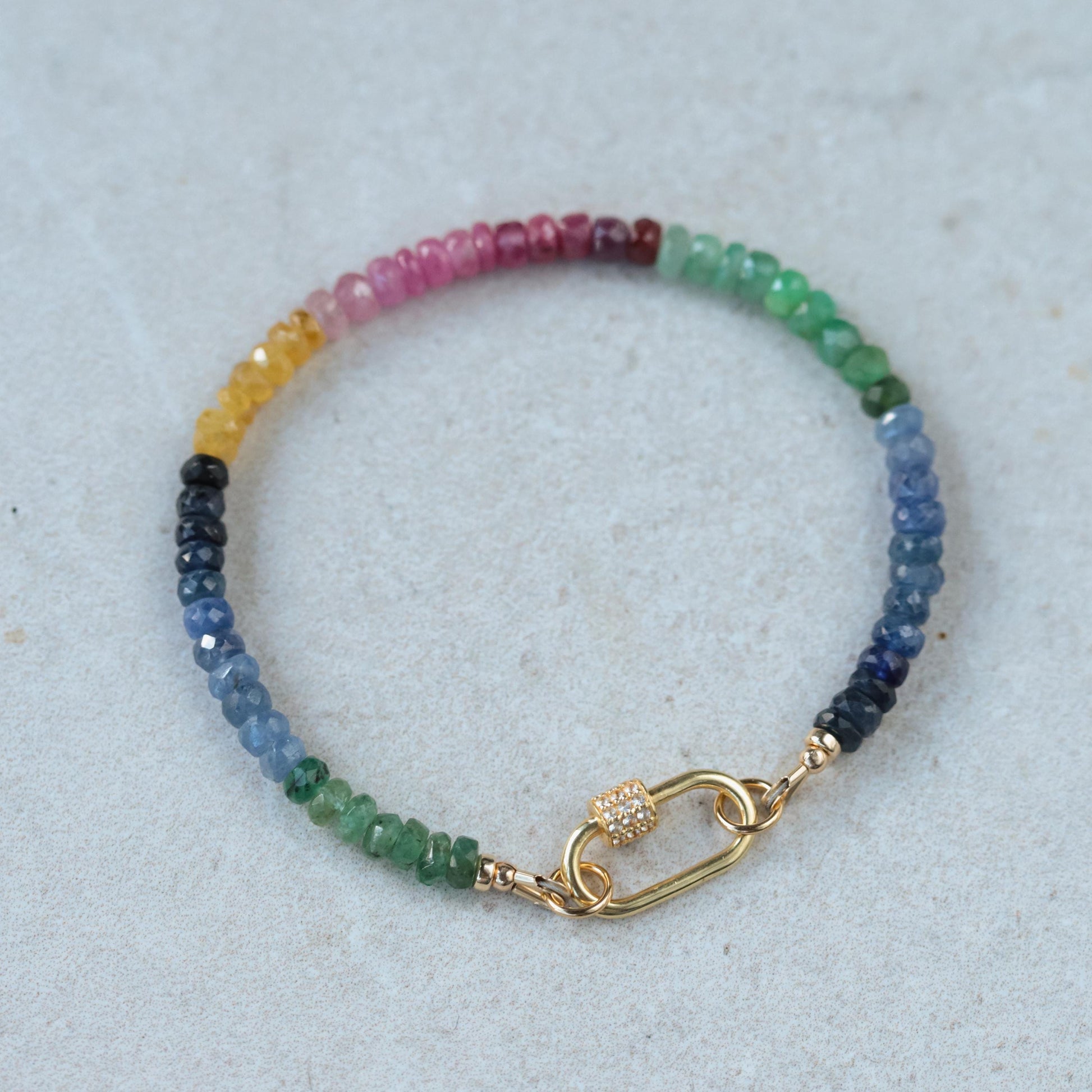 Multi Sapphire Carabiner Bracelet