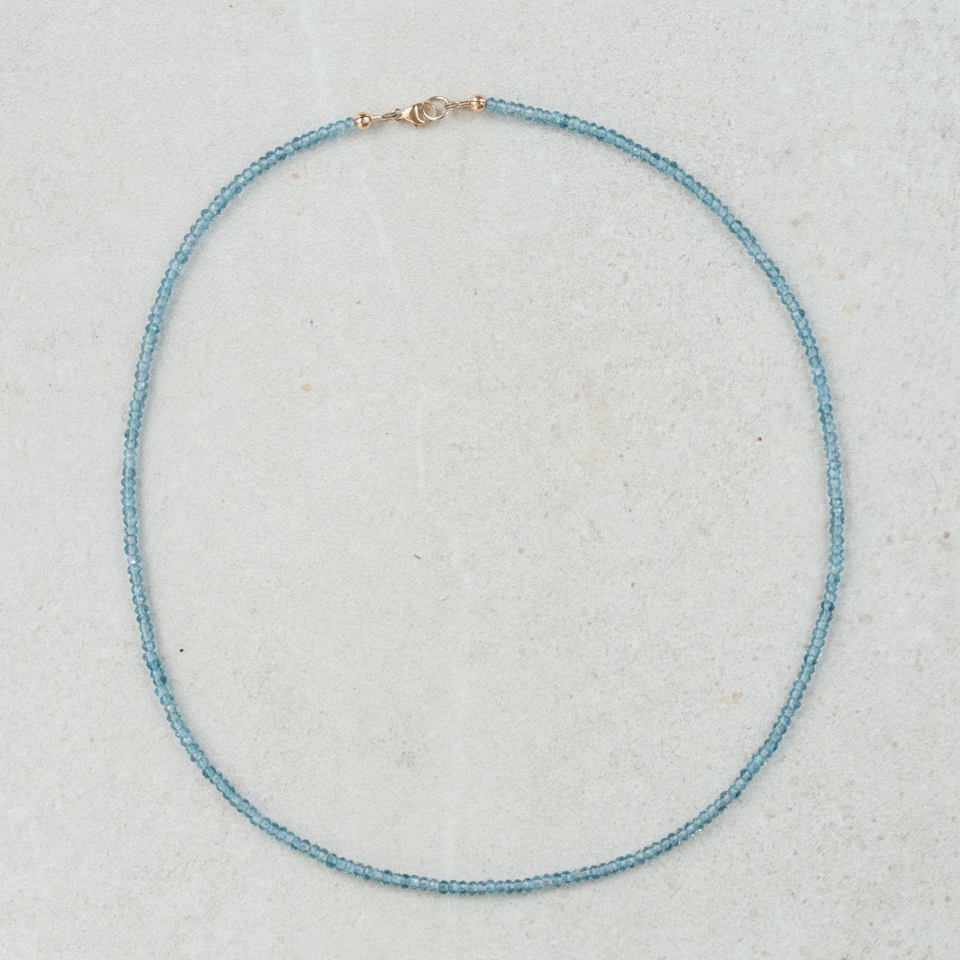London Blue Topaz Necklace [ENLM1099] Deep Blue Clarity, Sterling Silver, Gold Filled or Solid 14K Gold