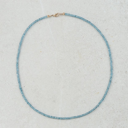 London Blue Topaz Necklace [ENLM1099] Deep Blue Clarity, Sterling Silver, Gold Filled or Solid 14K Gold