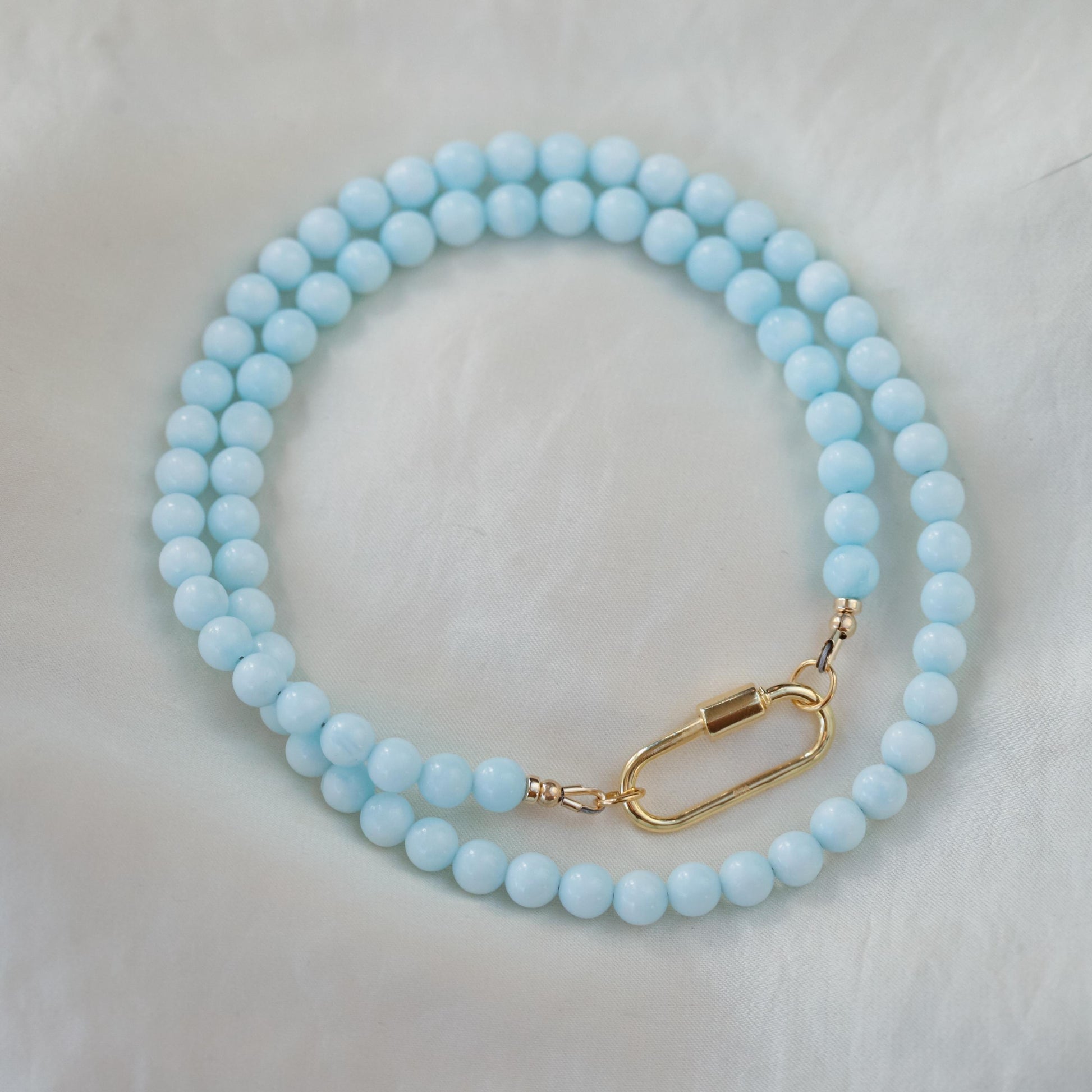 AAAA+ Hemimorphite Beaded Necklace, 6mm Hemimorphite necklace | [ENHP1621] Hemimorphite Necklace | Hemimorphite Necklace | Hemimorphite