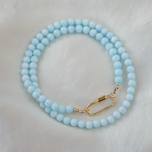 AAAA+ Hemimorphite Beaded Necklace, 6mm Hemimorphite necklace | [ENHP1621] Hemimorphite Necklace | Hemimorphite Necklace | Hemimorphite