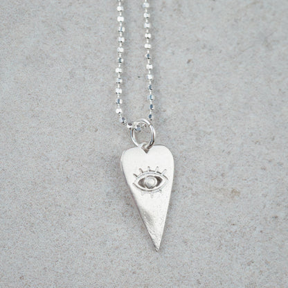 Sterling silver evil eye , Dainty evil eye necklace, [TBD] evil eye layering necklace, evil eye jewelry, pendant silver
