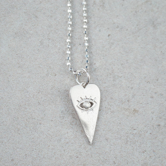 Sterling silver evil eye , Dainty evil eye necklace, [TBD] evil eye layering necklace, evil eye jewelry, pendant silver