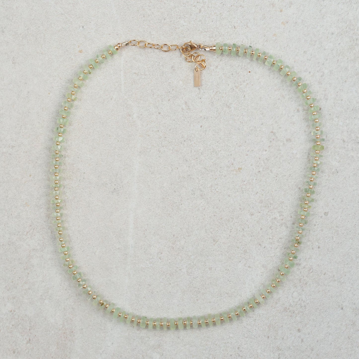 Heishi Gemstone Necklace - 14K gold filled