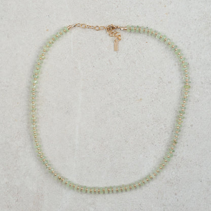 Heishi Gemstone Necklace - 14K gold filled