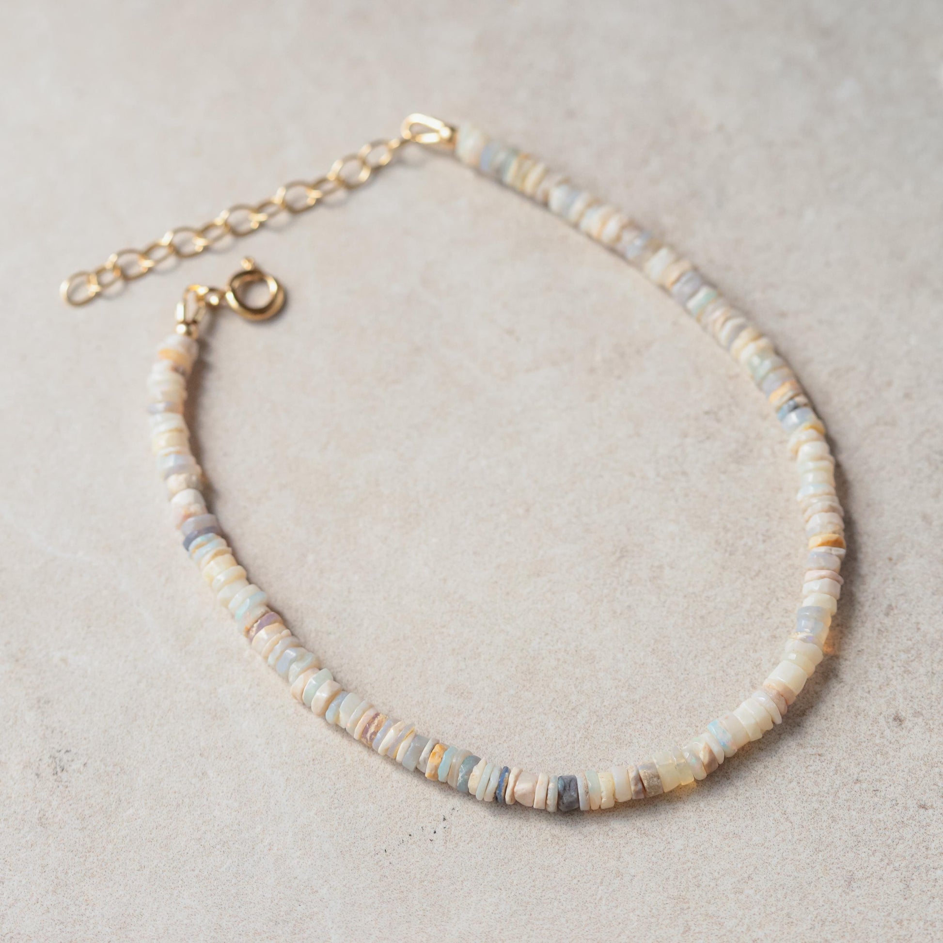 Australian Opal Anklet - 14K